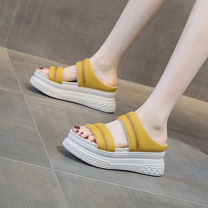 Orthopedic Balance Double Strap Platform Comfort Slide Sandals