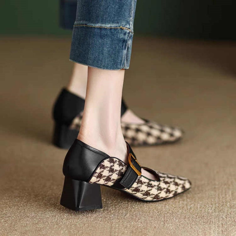 Orthopedic Balance Retro Mary Jane Shoes With Single Buckle