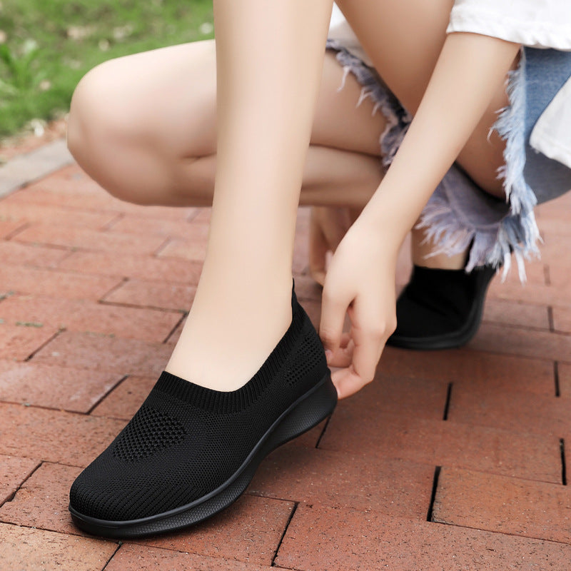 Orthopedic Balance Women’s Breathable Slip-On Sneakers – Lightweight Comfort Walking Shoes