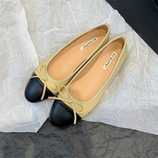 Orthopedic Balance Classic Two-Tone Ballet Flats – Lightweight Slip-On Comfort Shoes