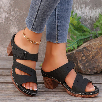 Orthopedic Balance Unique Square-Heeled Sandals For A Stylish Summer