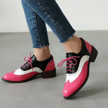 Orthopedic Balance | Colorblock Lace-Up Oxford Shoes
