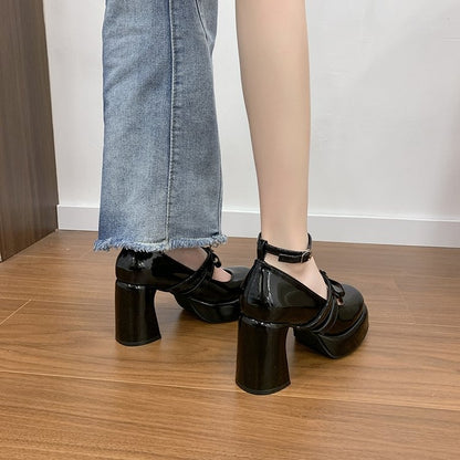 Orthopedic Balance | Chunky Platform Mary Jane Heels