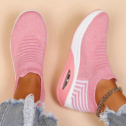 Orthopedic Balance Women’s Slip-On Sneakers – Lightweight Breathable Walking Shoes