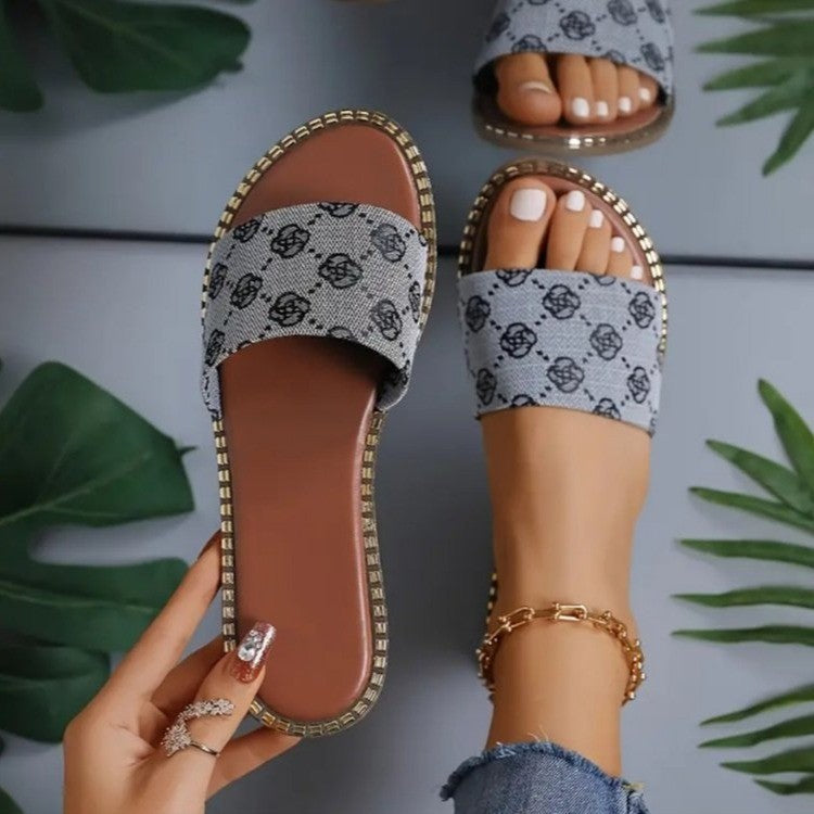 Orthopedic Balance Floral Flat Sandals - Comfort And Unique Style
