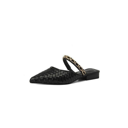 Orthopedic Balance Flat Sandals With Low Heels And Chains - Unique Elegance