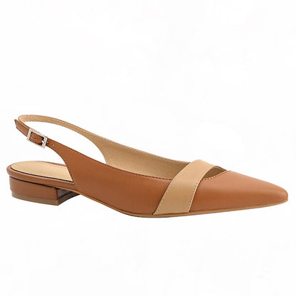 Orthopedic Balance Pointed-Toe Slingback Flats