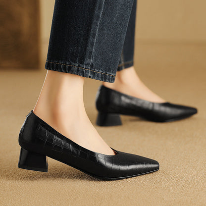 Orthopedic Balance Pointed Toe Low Heel Shoes - Ergonomic