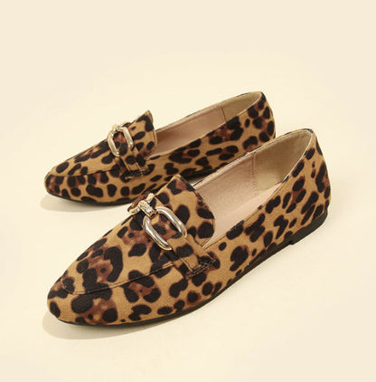 Orthopedic Balance Leopard Print Flats - Soft Support Sole