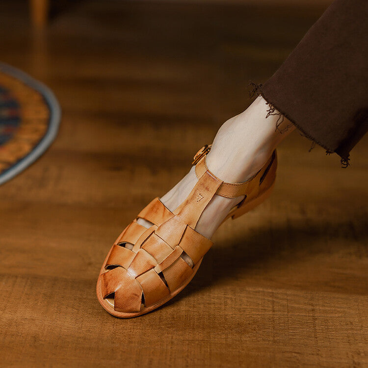 Orthopedic Balance Roman Sandals - Low Heel Comfort