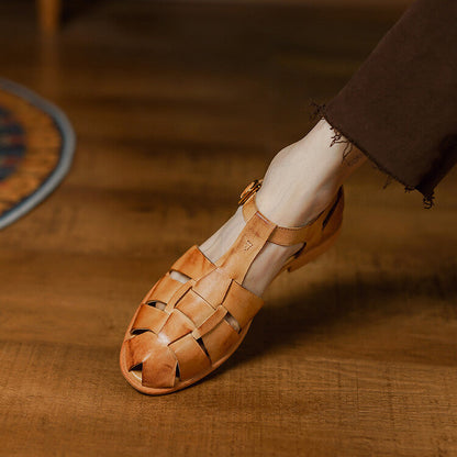 Orthopedic Balance Roman Sandals - Low Heel Comfort