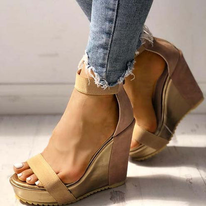 Mia | Women’s Orthopedic Platform Wedge Heels with Dual-Strap Design