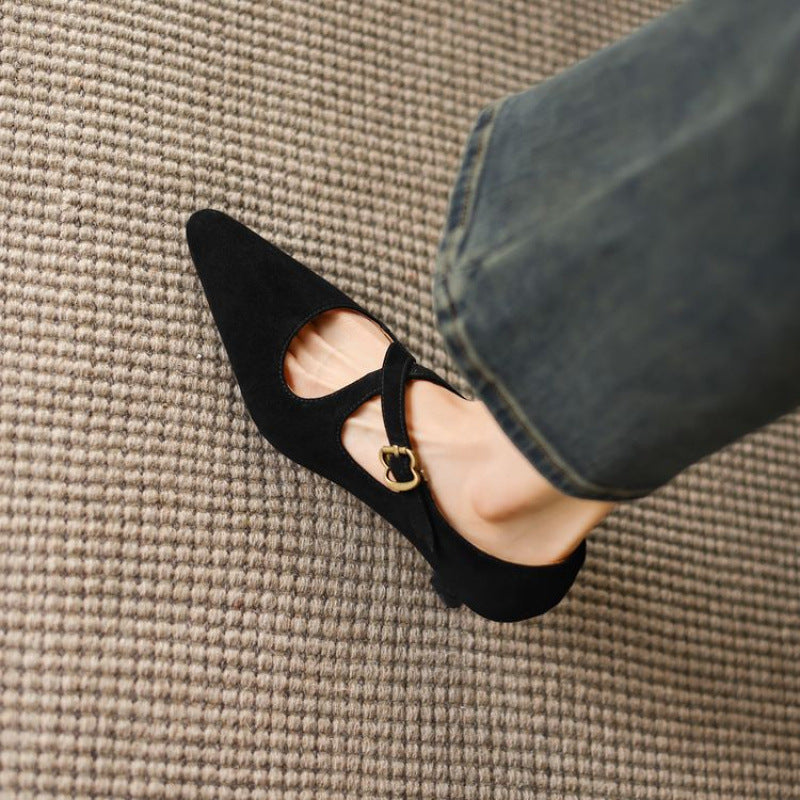 Orthopedic Balance Elegant Mary Jane Shoes With Mid-Heeled Heels 