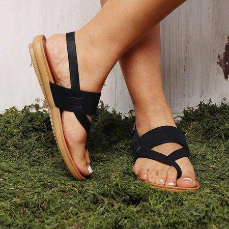 Paige | Women’s Orthopedic Cross Strap Flat Sandals
