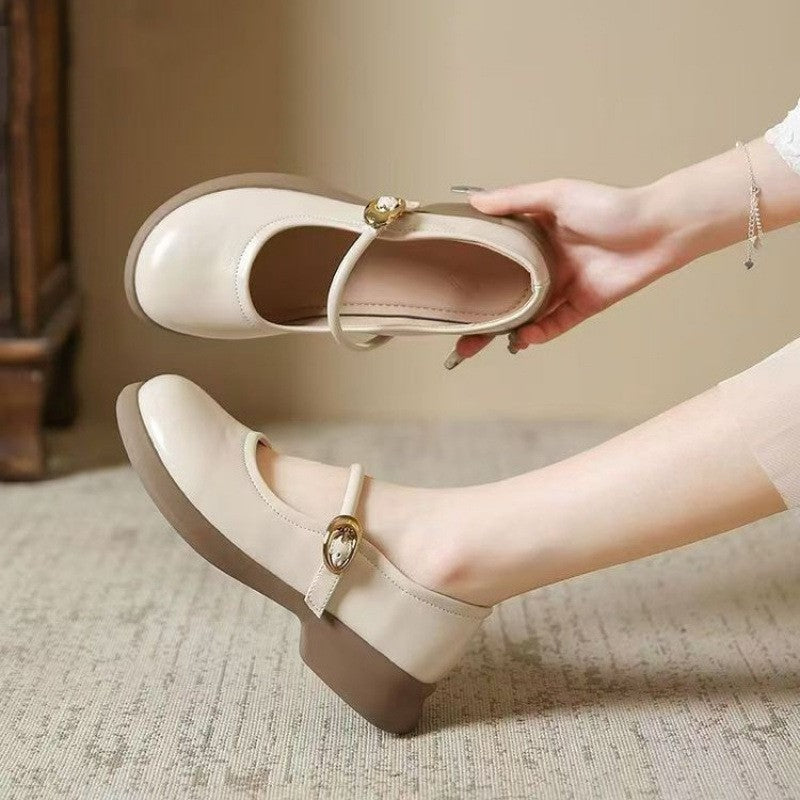 Jane | Classic  Comfort Flats with Adjustable Strap