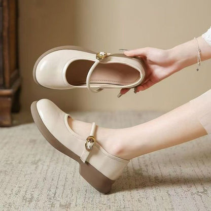 Jane | Classic  Comfort Flats with Adjustable Strap