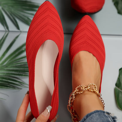 Emily | Women’s Orthopedic Pointed-Toe Knit Flats