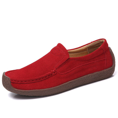 Orthopedic Balance Women’s Suede Slip-On Loafers – Lightweight Comfort Casual Shoes