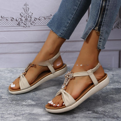Orthopedic Balance Jewel Accent Comfort Sandals