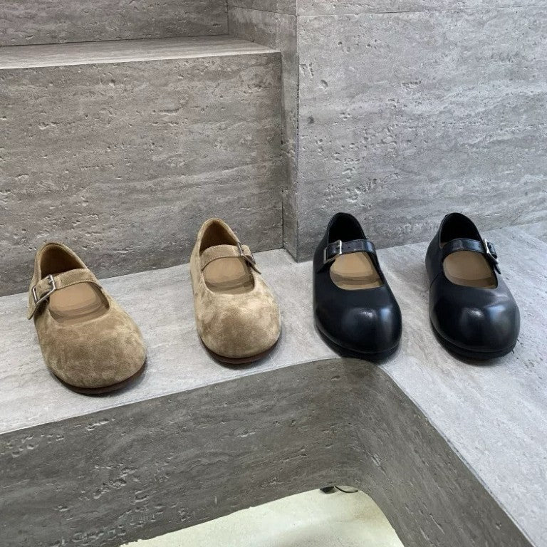 Orthopedic Balance Mary Jane Shoes - Leather Buckle Comfort