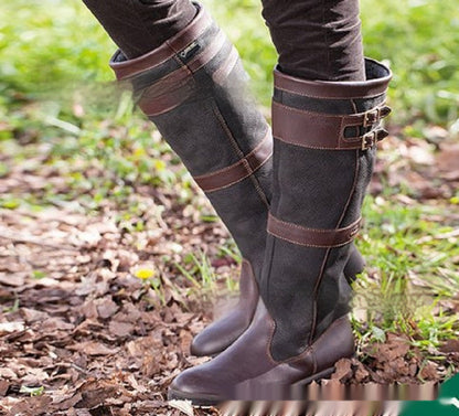 Orthopedic Balance Knee-High Boots - Square Heel Support