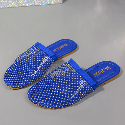 Orthopedic Rhinestone Comfort Slide Sandals