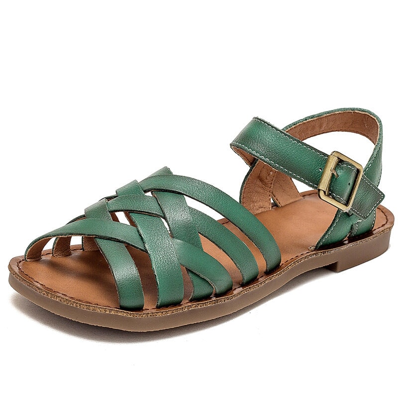 Maya | Women’s Orthopedic Leather Strap Sandals with Adjustable Buckle