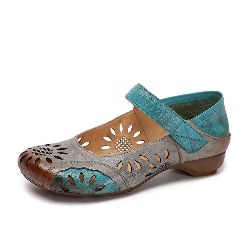 Paloma | Women’s Vintage Hand-Painted Orthopedic Mary Jane Flats