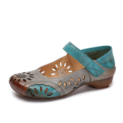 Paloma | Women’s Vintage Hand-Painted Orthopedic Mary Jane Flats