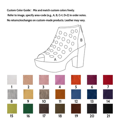 Jada | Women’s Peep-Toe Block Heel Ankle Boots