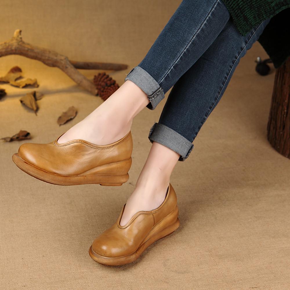 Millie | Women’s Vintage Orthopedic Leather Comfort Flats