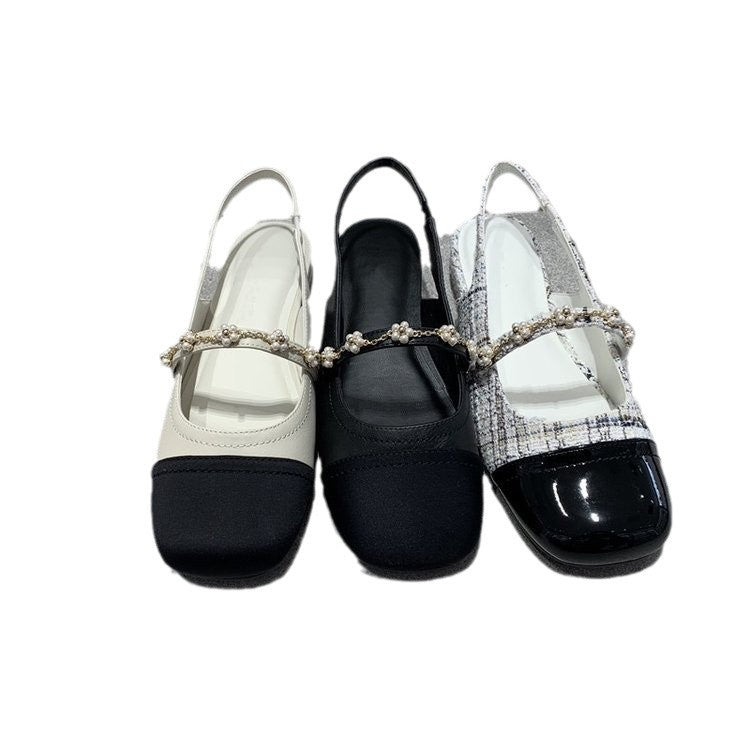 Orthopedic Balance Flat Shoes - Square Toe Elastic Band