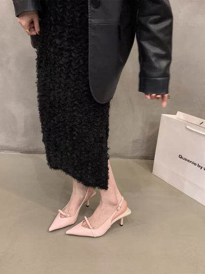 Orthopedic Balance | Pointed Toe Slingback Kitten Heel Sandals