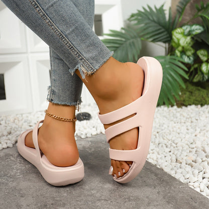 Orthopedic Balance | Soft Cushioned Cross Strap Slide Sandals
