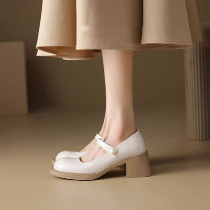 Orthopedic Balance Mary Jane Leather Shoes - Vintage Comfort