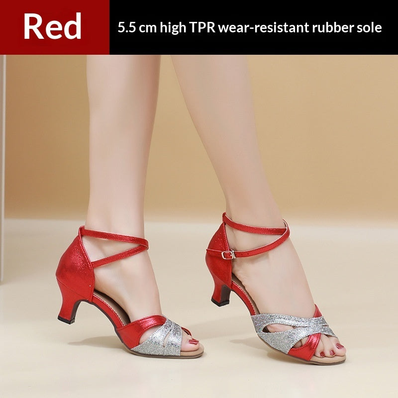 Orthopedic Balance Synthetic Suede Latin Dance Shoes