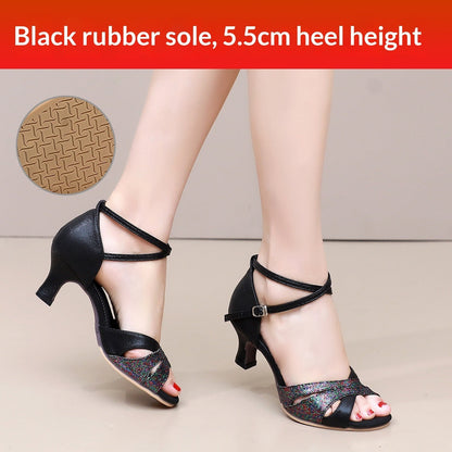 Orthopedic Balance Synthetic Suede Latin Dance Shoes
