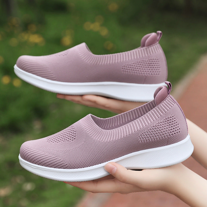 Orthopedic Balance Women’s Breathable Slip-On Sneakers – Lightweight Comfort Walking Shoes