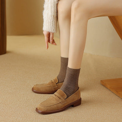 Orthopedic Balance Sheepskin Pumps - Square & Round Toe Design