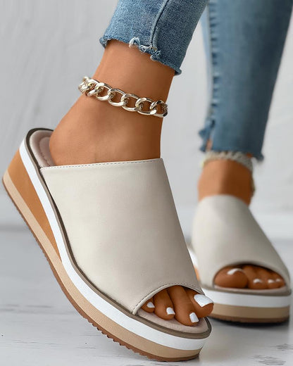 Barbara | Orthopedic Platform Slip-On Sandals – Open-Toe Comfort