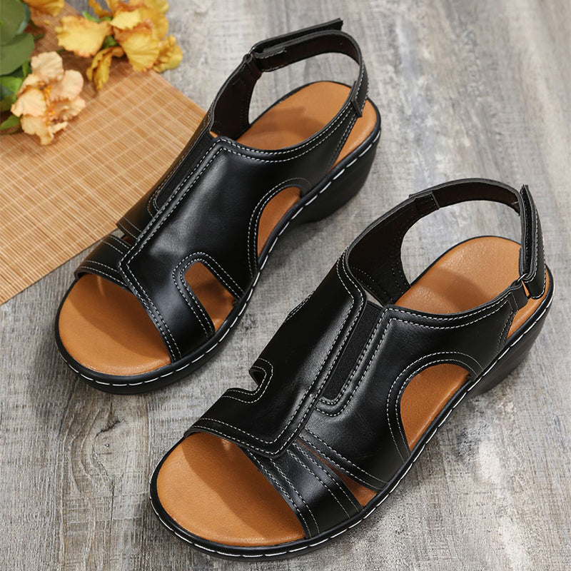 Orthopedic Balance Ankle Strap Sandals - Chunky Heel Comfort