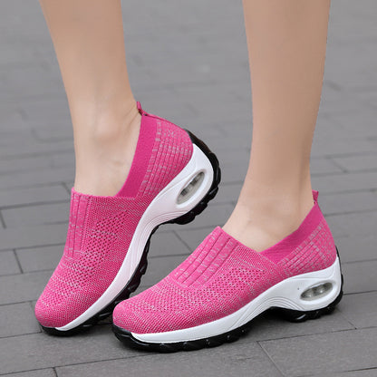 Orthopedic Balance Women’s Air Cushion Slip-On Sneakers – Lightweight Support Walking Shoes