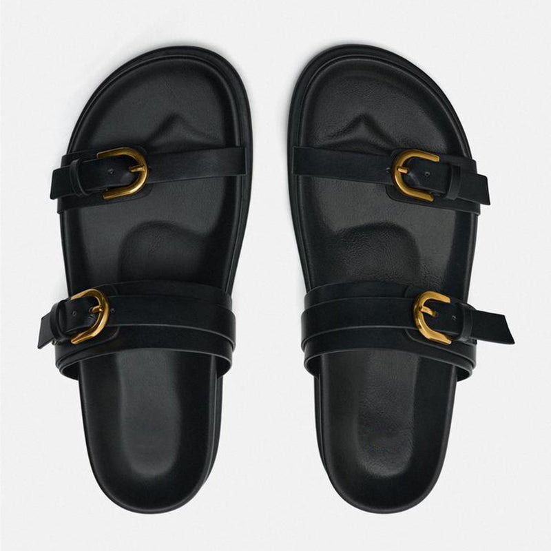 Orthopedic Balance Double-Buckle Comfort Slide Sandals