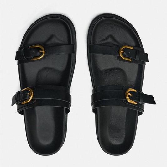 Orthopedic Balance Double-Buckle Comfort Slide Sandals