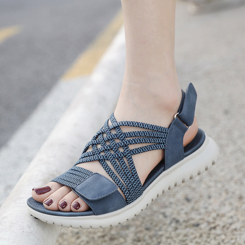 Orthopedic Balance | Elastic Strap Comfort Platform Sandals