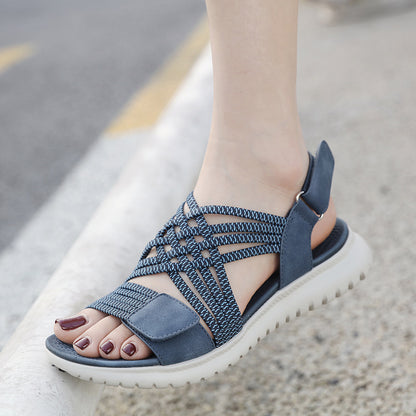 Orthopedic Balance | Elastic Strap Comfort Platform Sandals