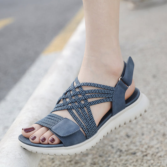 Orthopedic Balance | Elastic Strap Comfort Platform Sandals