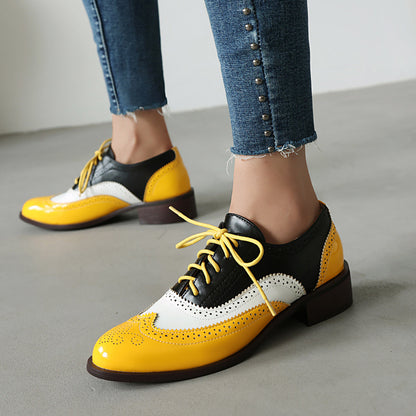 Orthopedic Balance | Colorblock Lace-Up Oxford Shoes