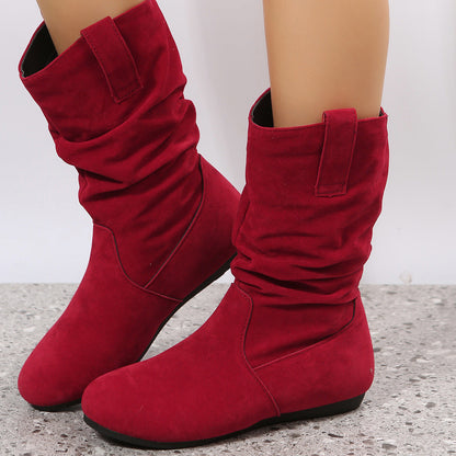 Orthopedic Balance Suede Mid-Calf Boots - Winter Warmth