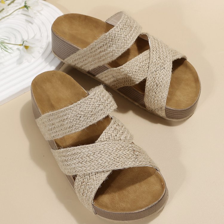 Orthopedic Balance Summer Sandals With Braided Straps - Unique And Elegant
